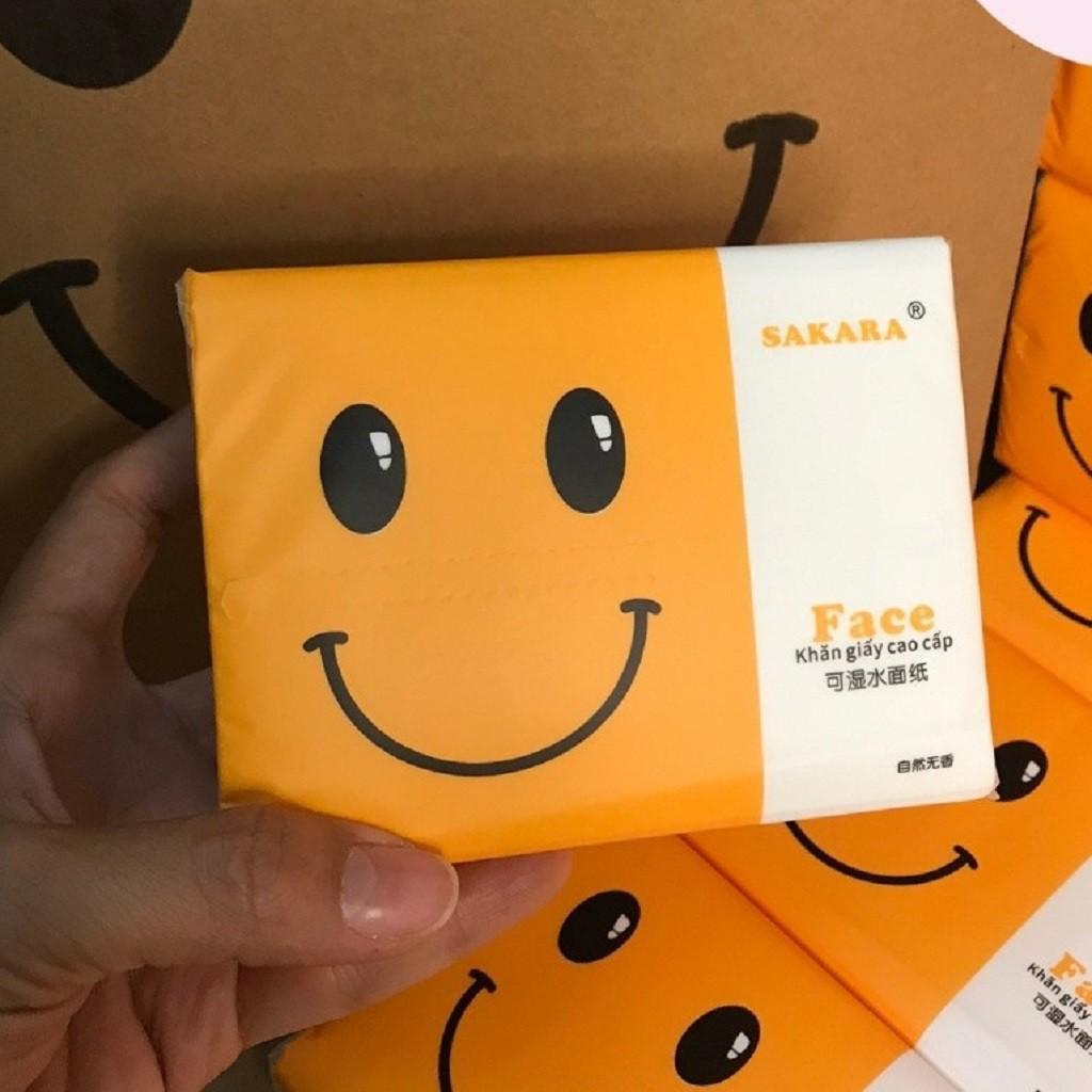 Giấy Ăn 1 Gói - Giấy Ăn Cao Cấp SAKARA, Siêu Mịn, Siêu Dai, 4 Lớp