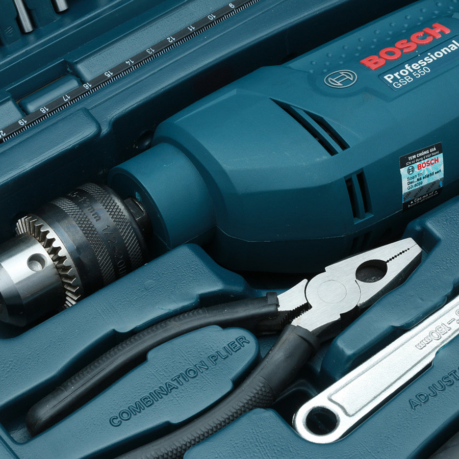 Máy Khoan Động Lực GSB 550 MP 550W SET 19 Chi Tiết