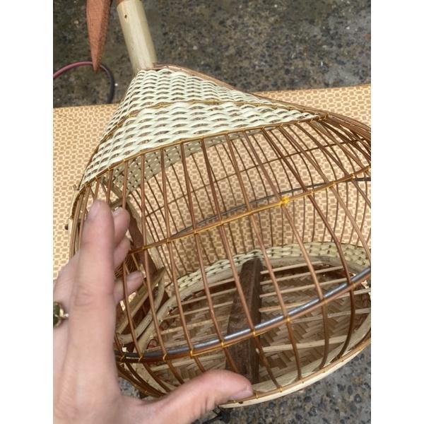 Lồng chim cu gáy quả đào nóc đan mây