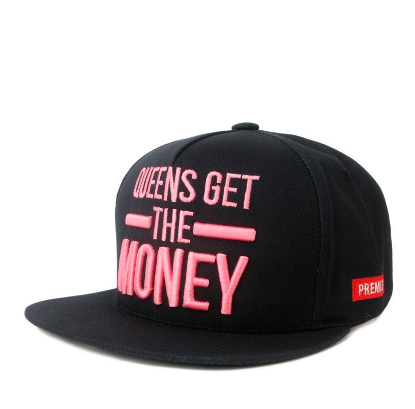 PREMI3R Mũ Snapback Nón Hiphop MONEY màu hải quân chữ hồng mũ lưỡi trai phong cách hàn quốc nón thương hiệu chính hãng