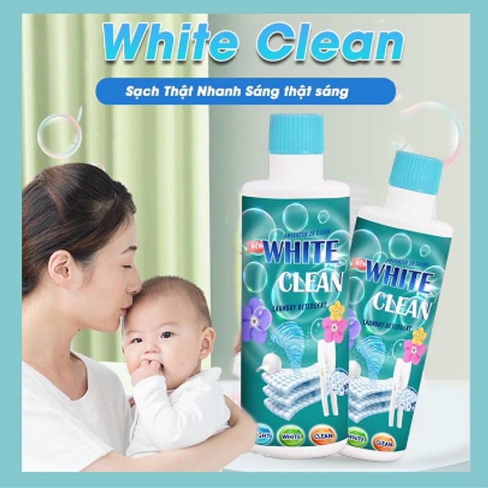 Tẩy trắng quần áo White Clean, Tẩy Mốc, Tẩy Ố Vàng Quần Áo - Dùng Cho Cả Vải Trắng Và Màu 500ml