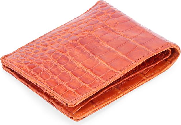 Ví Nam Da Cá Sấu Vip 2 Mặt Da Huy Hoàng HT2728 (12,5 x 10 cm) - Vàng