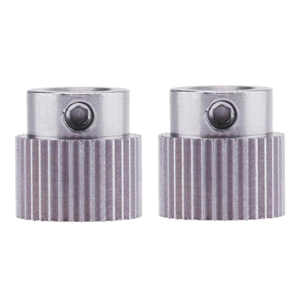 2Pcs 3D Printer Extruder Pulley 36  Bore 5mm Drive Gear .75mm