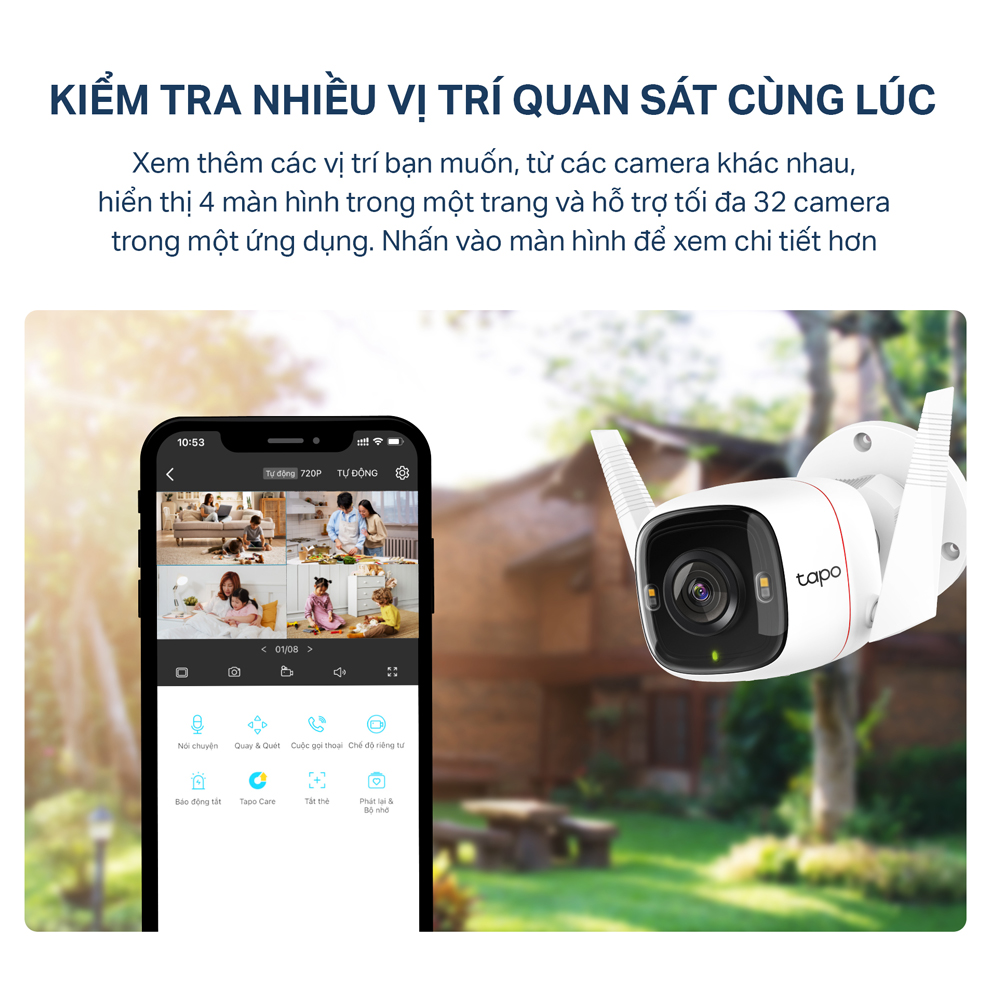 Camera WiFi Ngoài Trời TP-Link Tapo C320WS Độ Phân Giải 2K QHD - Hàng Chính Hãng