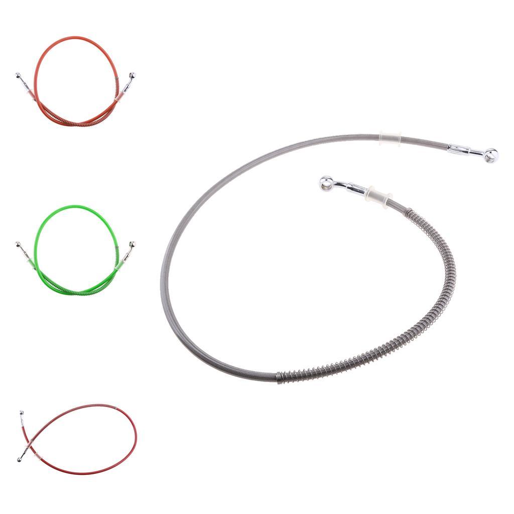 2 Piece Motorcycle Braided Brake Oil Hoses Line Pipe 1000mm