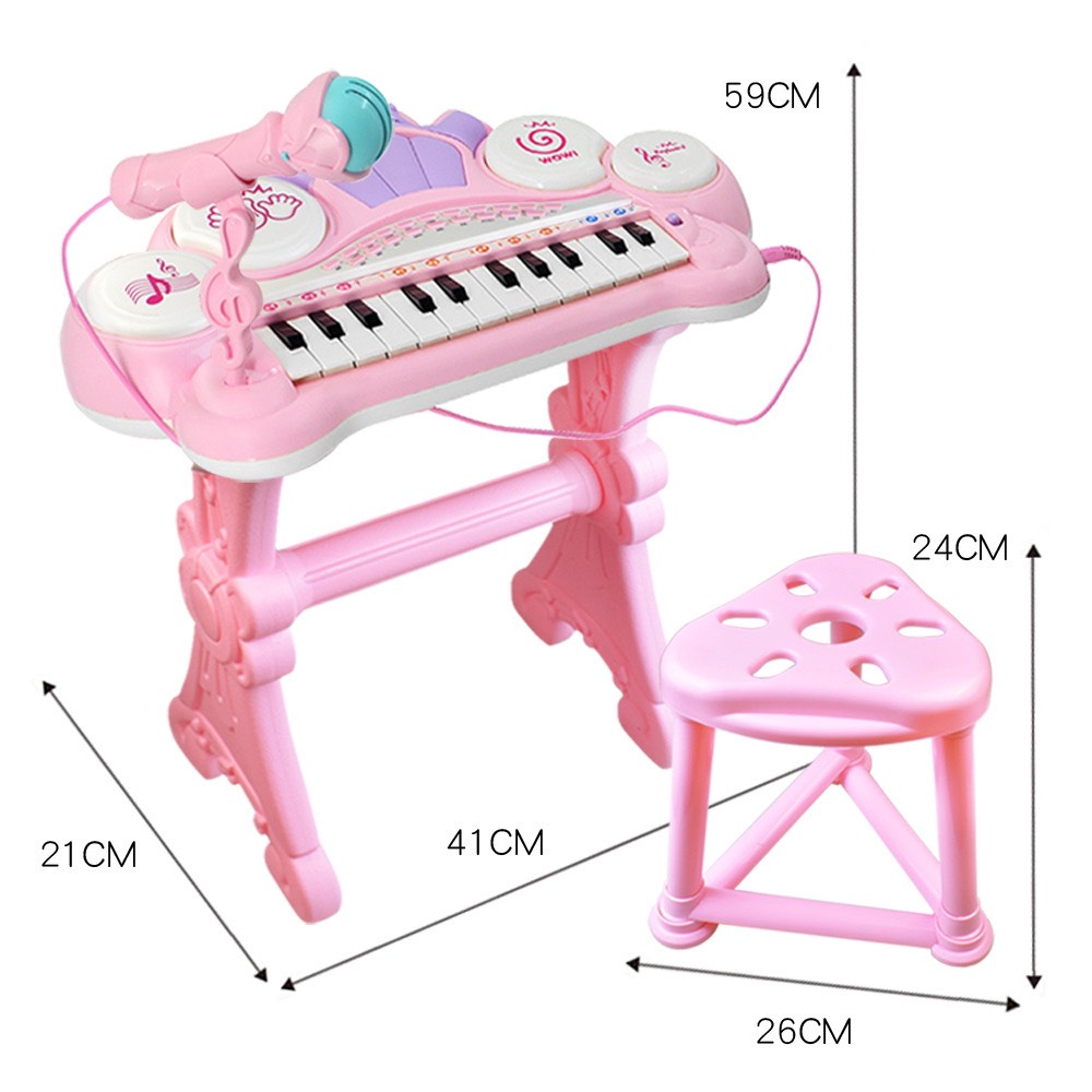 Đồ chơi bộ Đàn piano 2 màu hát được cho bé - Hộp quà tặng hấp dẫn