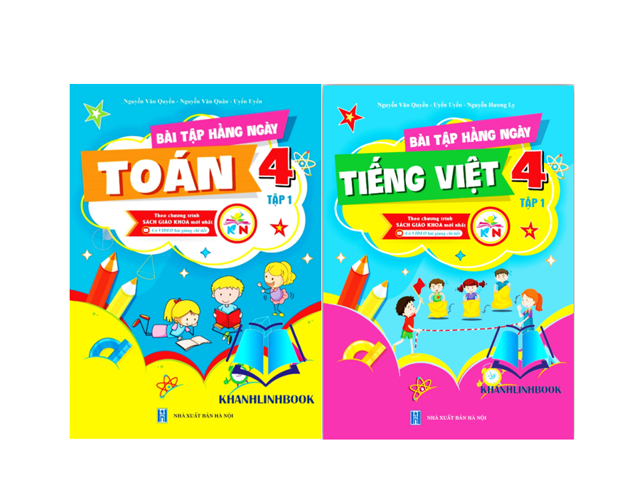 Sách - Combo Bài tập hằng ngày toán + tiếng việt 4 - tập 1