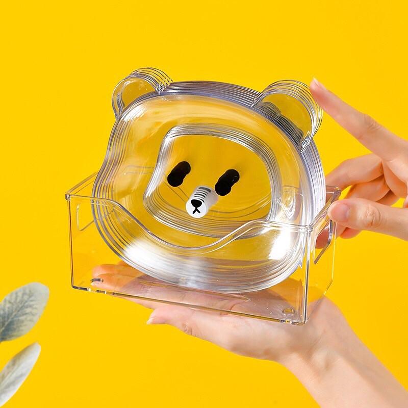 Sét 8 đĩa nhựa kèm khay đựng