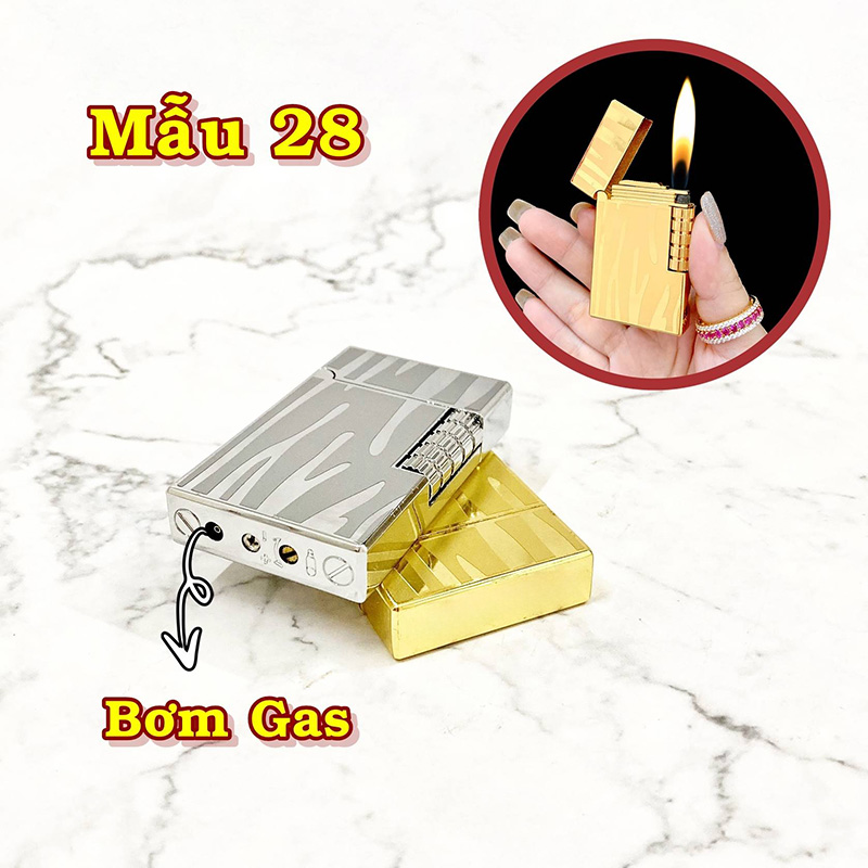 Bật Lửa Dupont Hình Vân Nước – Xài Gas