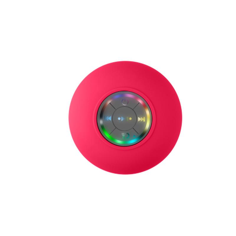 Loa Bluetooth mini Phòng tắm chống nước Âm thanh Loa vòi hoa sen không dây Đèn RGB cho điện thoại Soundbar Loa ô tô rảnh tay Màu sắc: đỏ