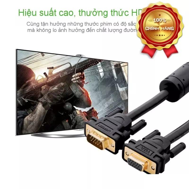 Ugreen UG11614VG103TK 2M màu Đen Cáp tín hiệu nối dài VGA đầu mạ vàng - HÀNG CHÍNH HÃNG