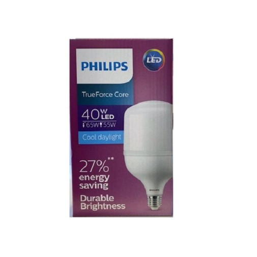 BÓNG ĐÈN LED TRỤ HI-LUMEN 40W PHILIPS TFORCE CORE ( THAY THẾ BÓNG COMPACT CÔNG SUẤT CAO -  CHỐNG CÔN TRÙNG XÂM NHẬP - TIẾT KIỆM ĐIỆN ) – HÀNG CHÍNH HÃNG