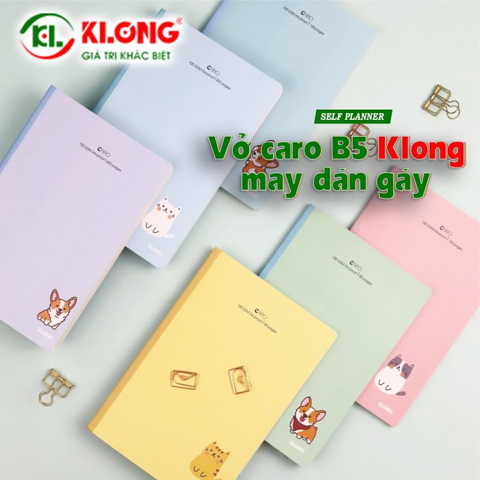 Vở may dán gáy Caro B5 120 trang; MS: 835 100 GSM