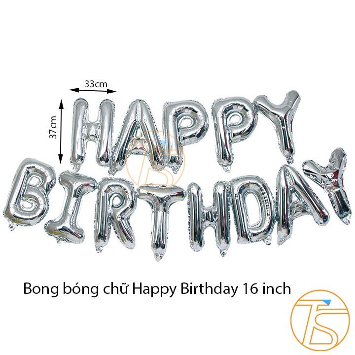 Set Bong Bóng Sinh Nhật Tiệc Tùng Kèm Ống Bơm KG-6607 - Phụ Kiện Trang Trí Happy Birthday, Thôi Nôi, Kỷ Niệm