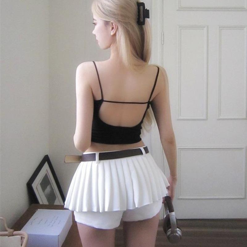 Áo bra 2 dây sợi bún CHỮ U HỞ LƯNG LỚN dáng croptop, chất liệu cotton, cogiãn vừa, ôm nhẹ, có mút đệm 1cm liền áo, không gọng, nângngực, quyếnrũ cho Nữ Women Dáng Ngắn