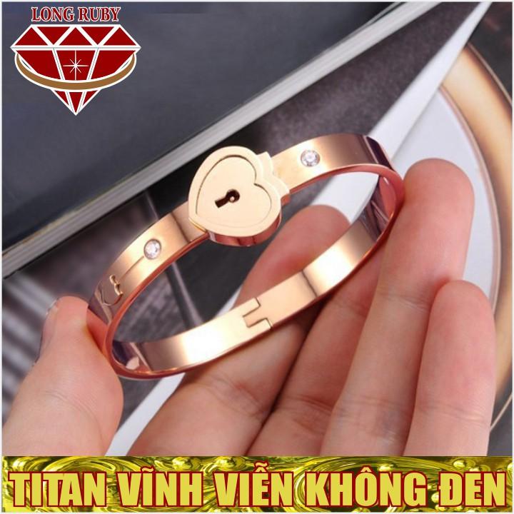 BỘ VÒNG VÀ DÂY CHUYỀN TITAN Ổ KHÓA CHÌA KHÓA màu VÀNG, HỒNG, TRẮNG