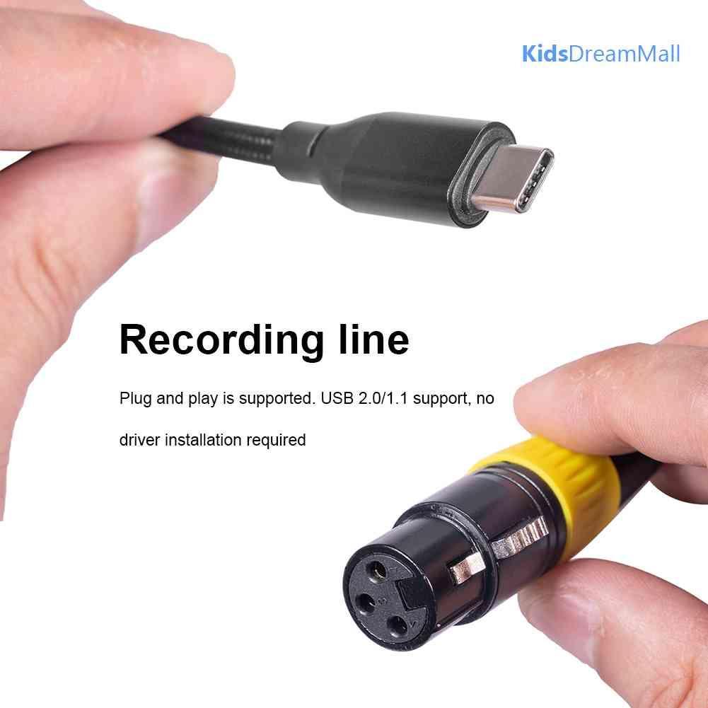 Mới Cáp Chuyển Đổi Từ Đầu Type-C USB 2.0 Sang XLR 3 Pin