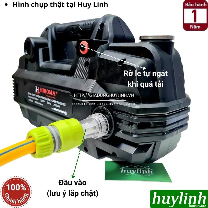 Máy xịt rửa xe cao áp Hiroma DHL-1337 - công suất 2200W - Tặng 1 lít nước rửa xe - Motor từ lõi đồng 100%