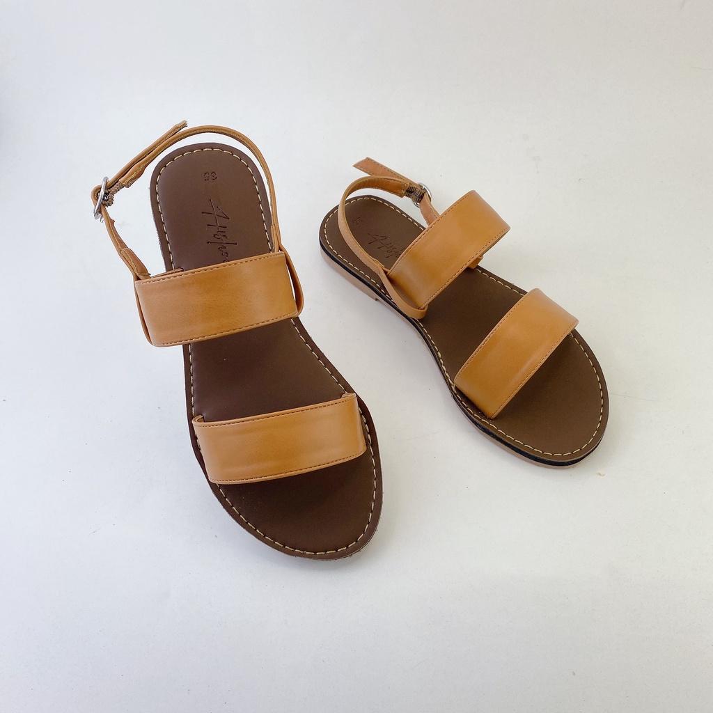 Sandal cao gót vuông nữ 5 phân quai mảnh 1cm chính hãng Hishoo S061