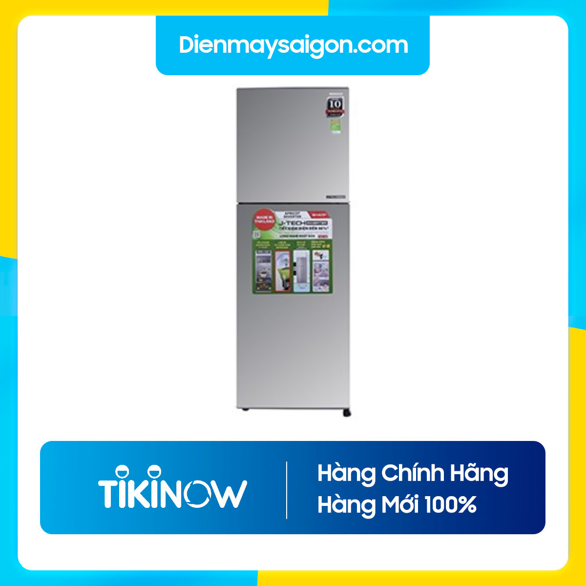 Tủ lạnh Sharp Inverter 182 lít SJ-X201E-SL