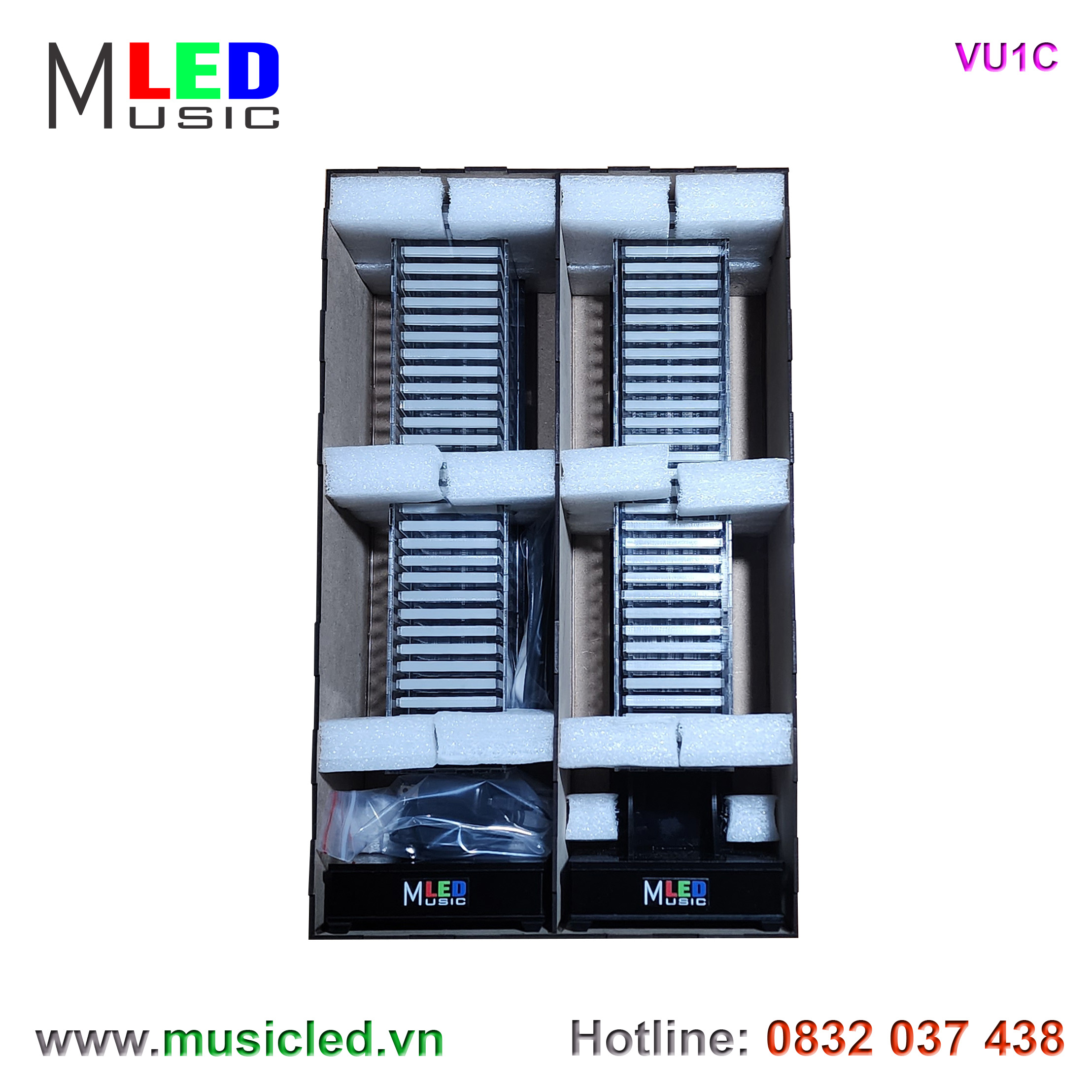 Đôi đèn Music LED nháy theo âm lượng nhạc VU1C