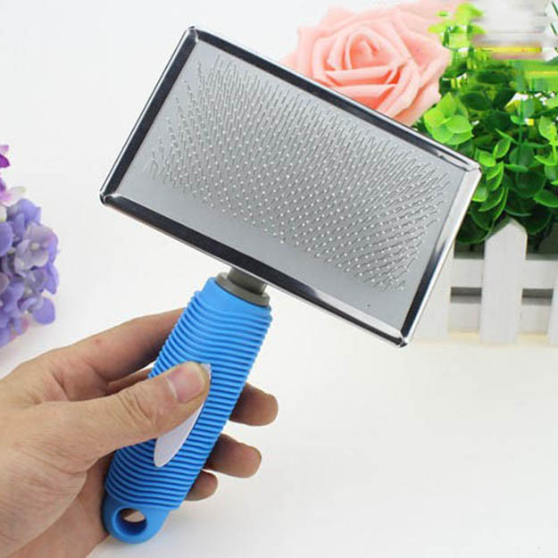 Lược chải lông rụng, lông tơ mặt kim loại dành cho chó mèo