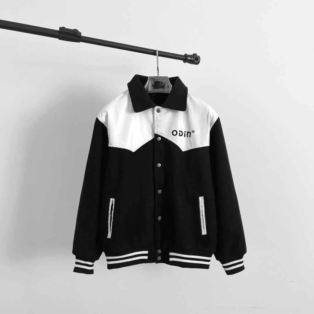 Áo khoác Varsity Jacket ODIN CLUB Mix Box, Áo khoác dạ - phối da ODIN, Local Brand ODIN CLUB