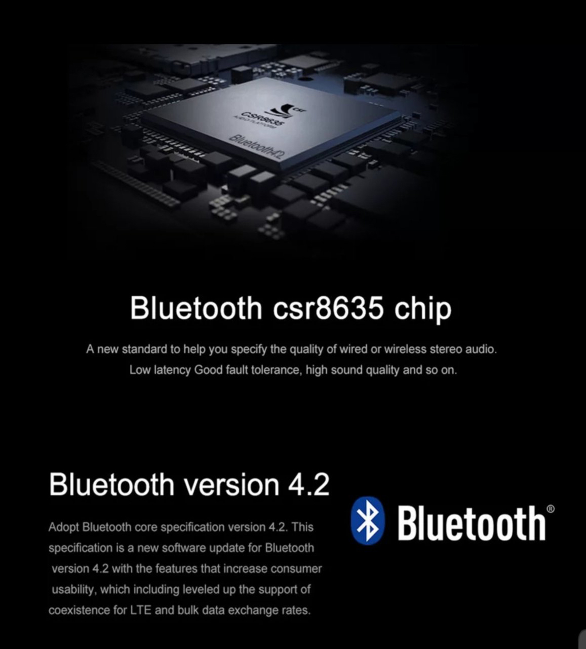 Cáp Bluetooth QKZ chân 2 PIn 0.75mm chip Qualcomm cho QKZ VK1 VK2 VK6 KZ ED12 ES4 ZST ZSR ZS5 ZS6.....- Hàng chính hãng