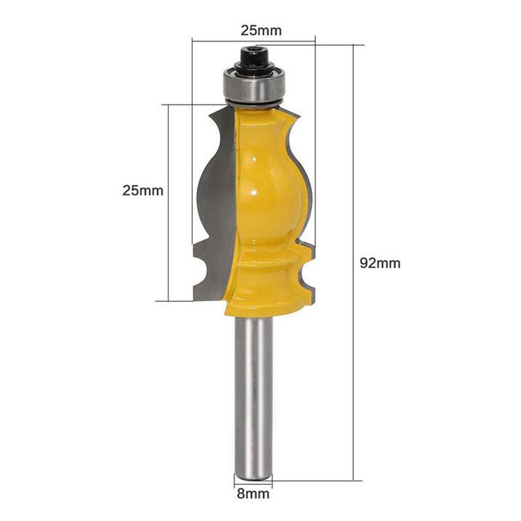 Mortise Template Flush Trim Router Bit Milling Cutter 8mm Shank Woodworking DIY Tools