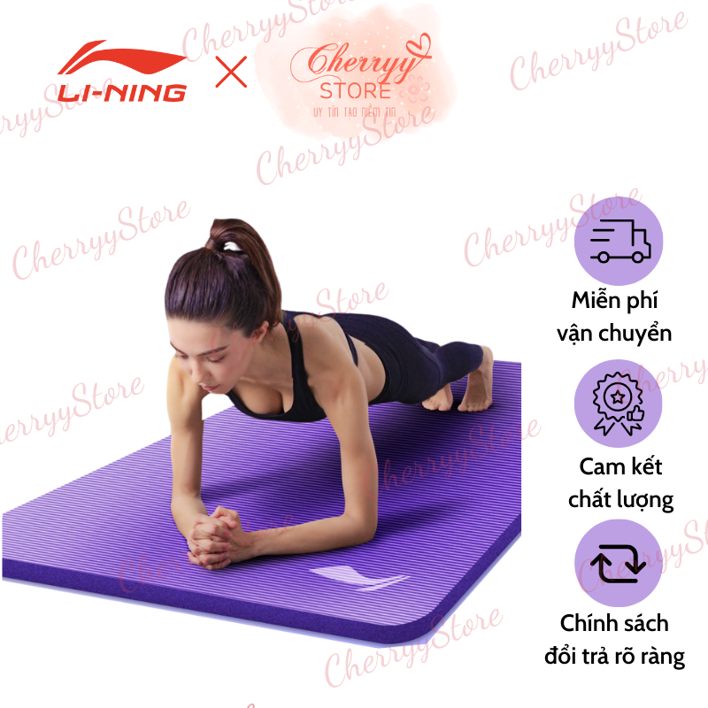 Thảm Tập Yoga LiNing chất liệu NBR Cho Người Mới Tập, Thảm Yoga Tại Nhà