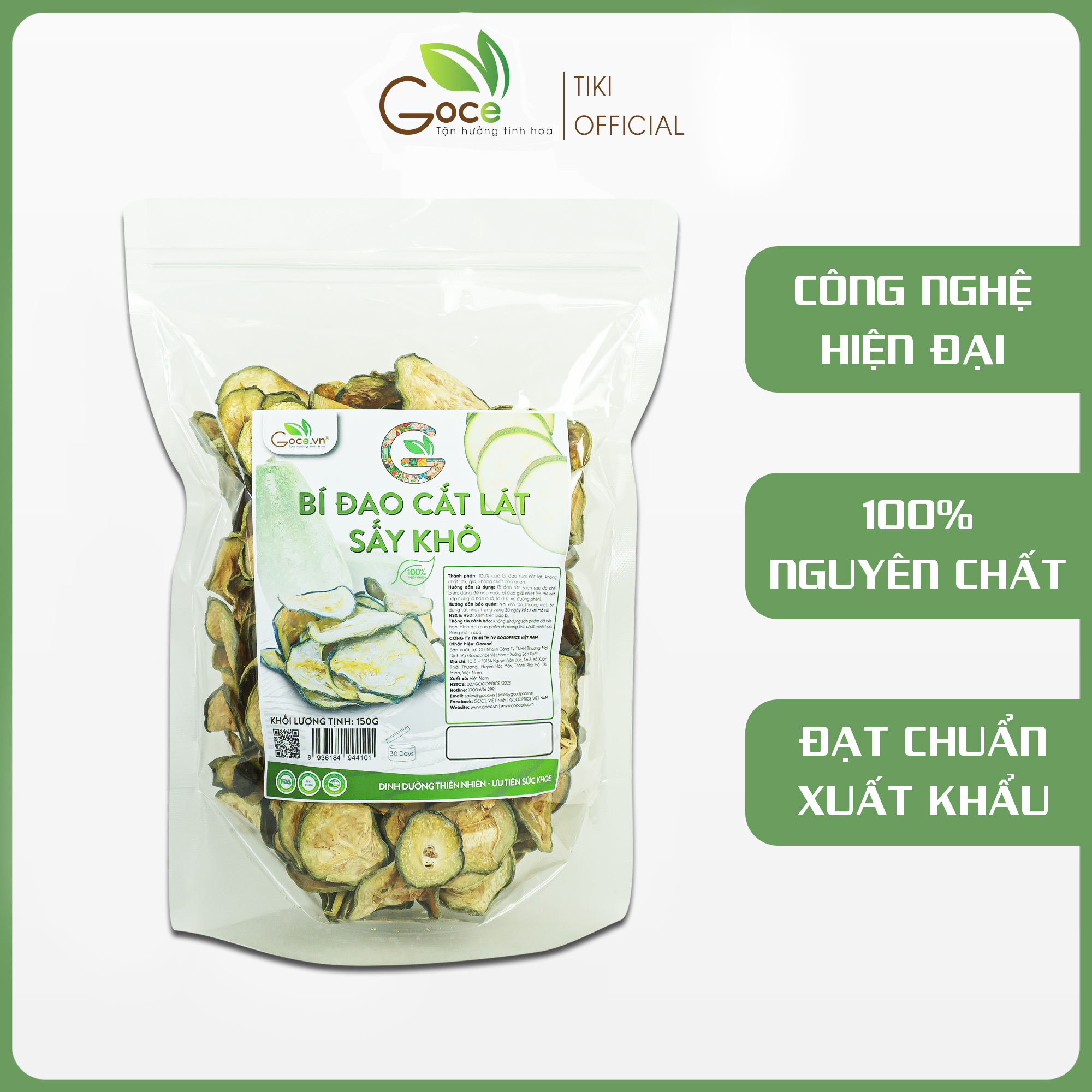 Bí đao cắt lát sấy khô Goce - 150g