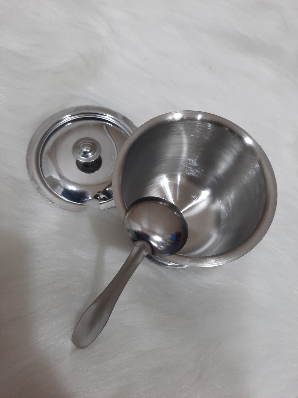 Hũ Inox Đựng Gia Vị Có Kèm Muỗng