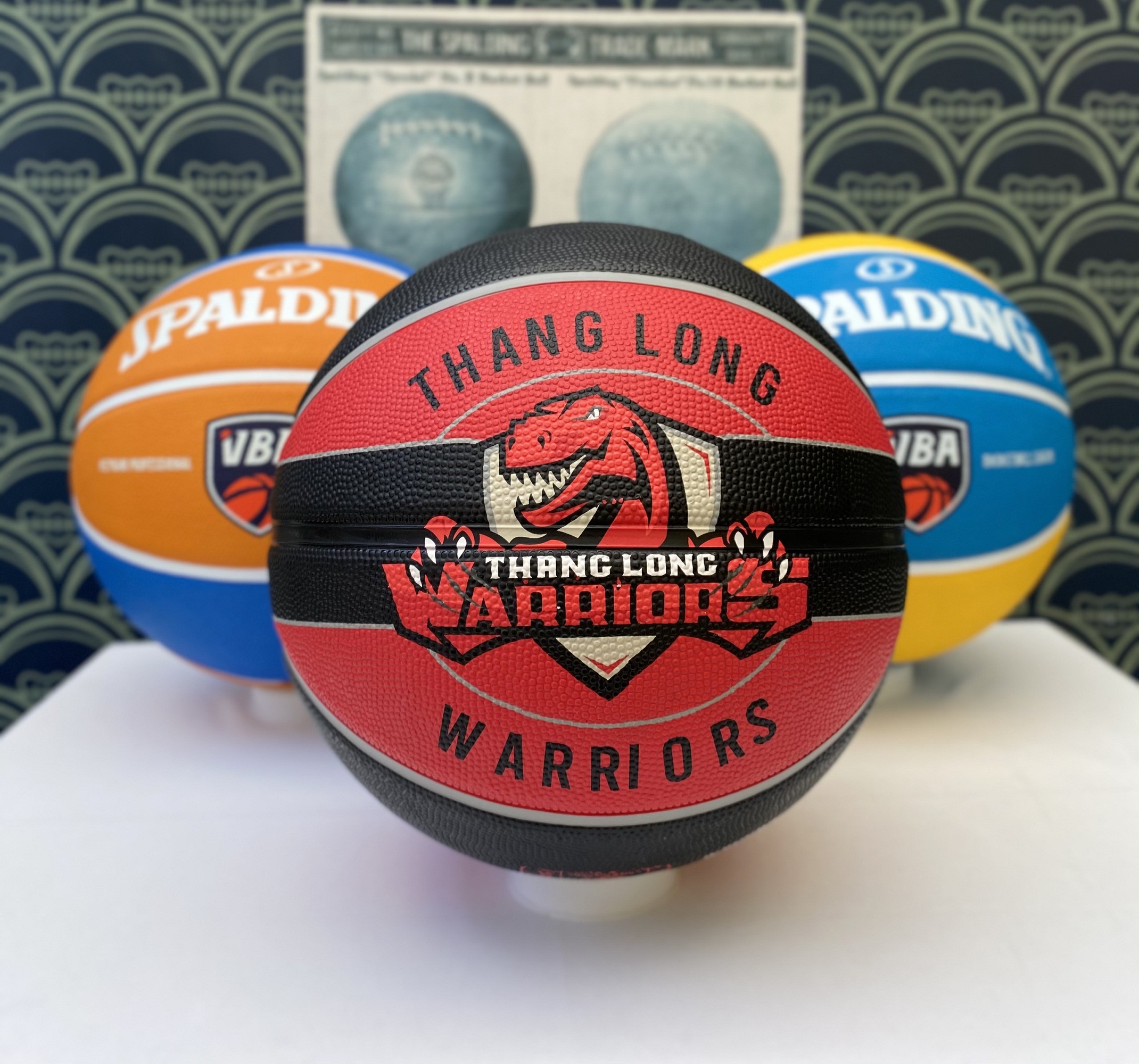 Bóng rổ Spalding THANGLONG WARRIORS VBA (2021) size7 cao su Giải bóng rổ các câu lạc bộ chuyên nghiệp Việt Nam