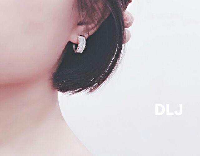 Bông tai bạc kiểu bấm