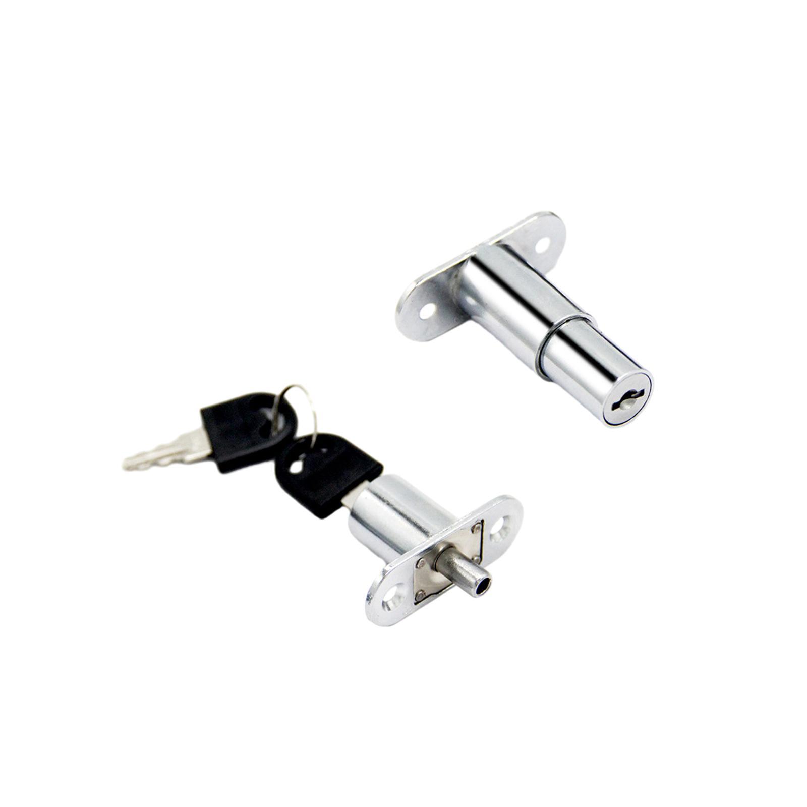 Sliding Door Window Lock Wardrobe Lock with Keys Gadget Upgraded Heavy Duty Display Cabinet Lock Counter Lock for Drawer Lock Refrigerator Lock