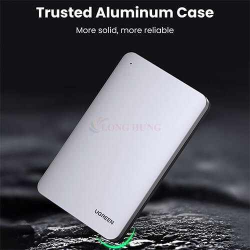 Hộp đựng ổ cứng nhôm Ugreen 2.5 inch Sata External Hard Drive Enclosure CM300 - Hàng chính hãng