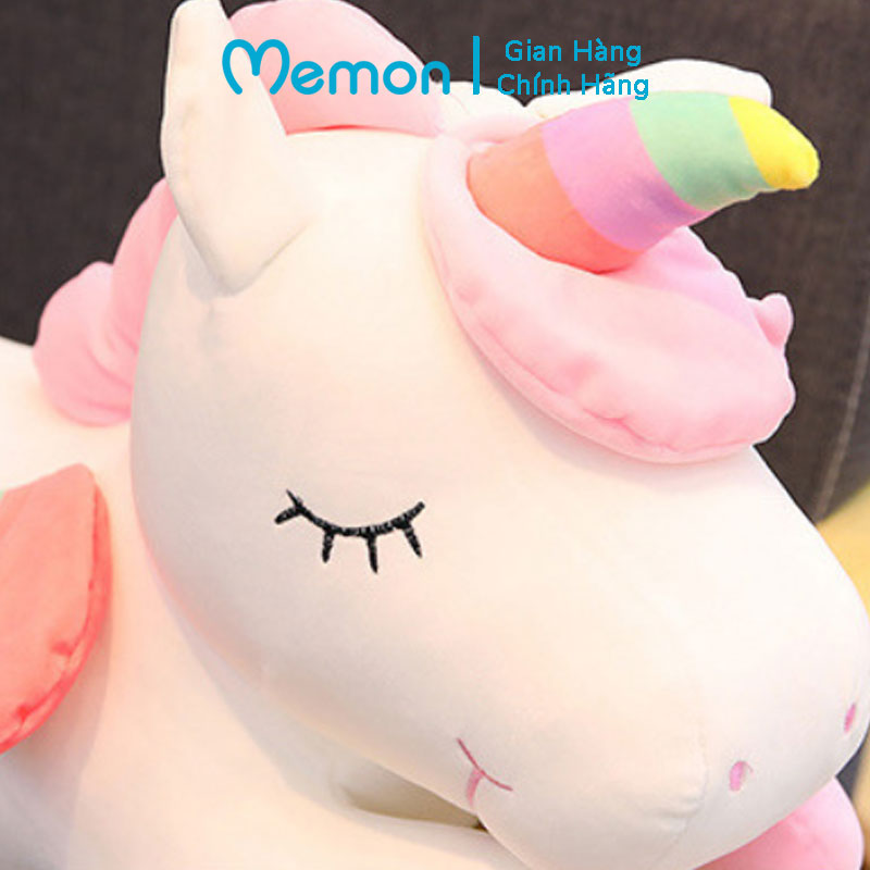 Gấu bông kỳ lân Unicorn nằm cao cấp Memon - Quà tặng thú nhồi bông Unicorn mềm mịn