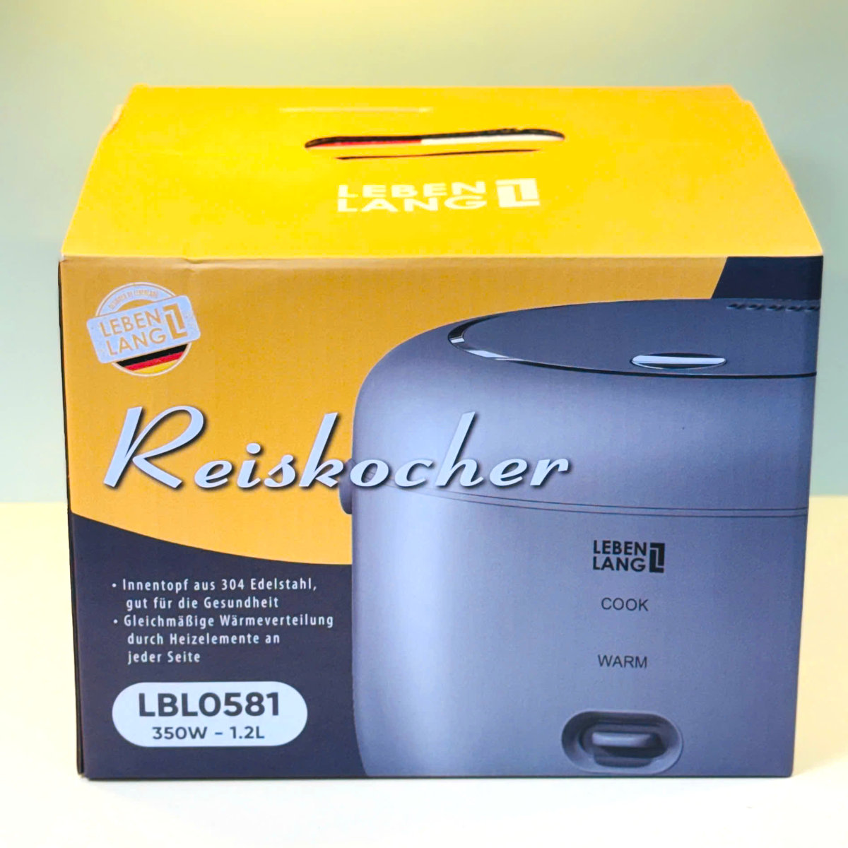 Nồi cơm điện Lê Bên Làng LBL0581, dung tích 1.2L, công suất 350W, thiết kế hiện đại, bảo hành 2 năm - hàng chính hãng