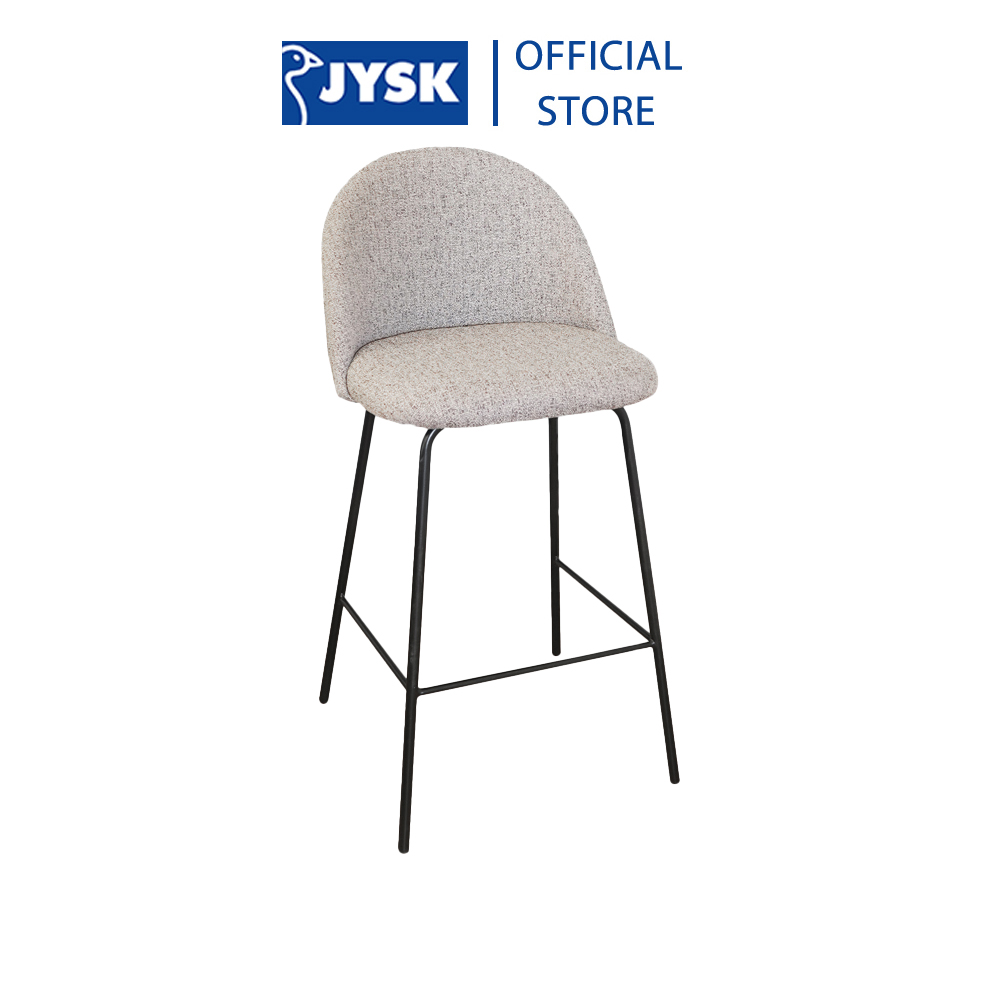 Ghế đảo bếp | JYSK nID-003 | vải polyester nâu nhạt/xám | R43xS44.5xC66cm