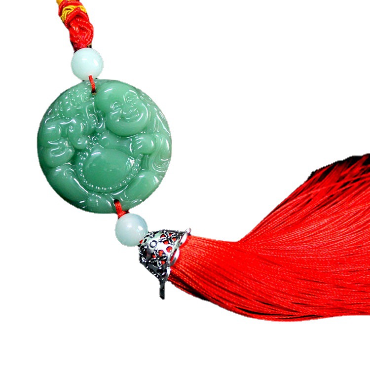 Dây Khánh Phật Di Lạc Xanh Phong Thủy Treo Xe Ô tô