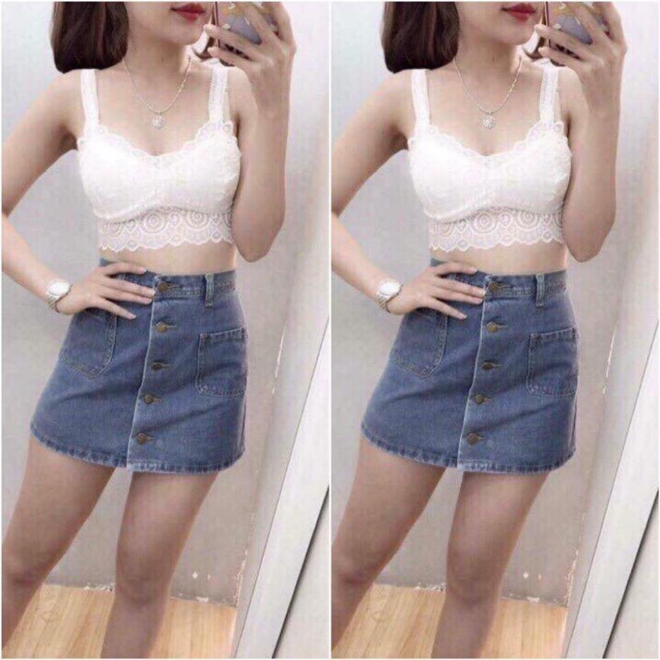 Áo bra ren nhún mặc trong áo vest