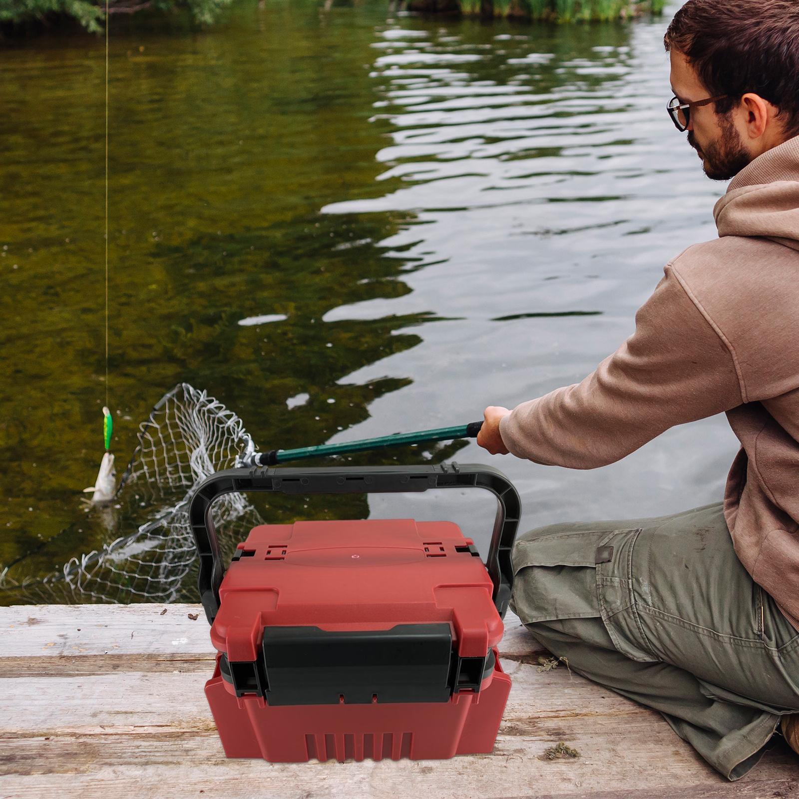 Fishing Tackle Storage Boxes with Shoulder Strap Fishing Box Fishing Gear Tackle Box