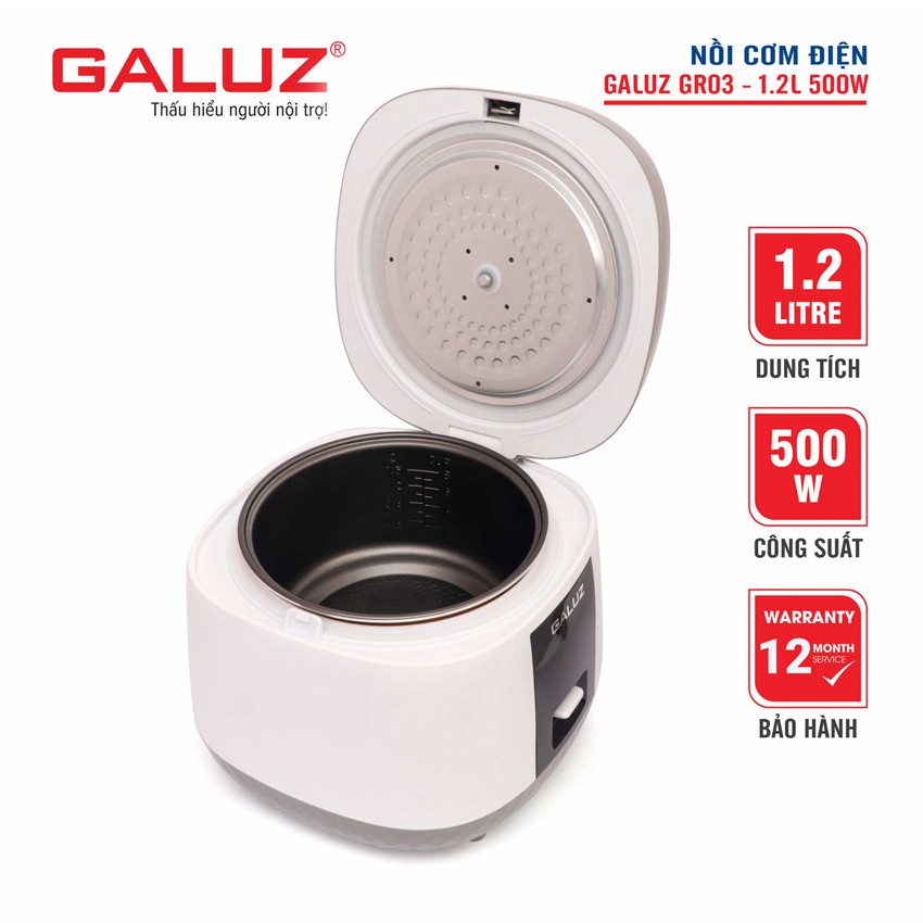 Nồi cơm điện Galuz Gr-03 Dung tích 1.2L - Hàng Chính Hãng