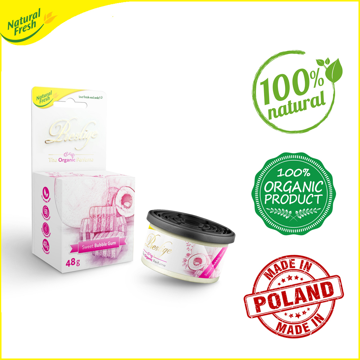 Hộp nước hoa ô tô, phòng ngủ 100% thiên nhiên Organic Natural Fresh OP048 giữ hương đến 60 ngày nhiều mùi hương