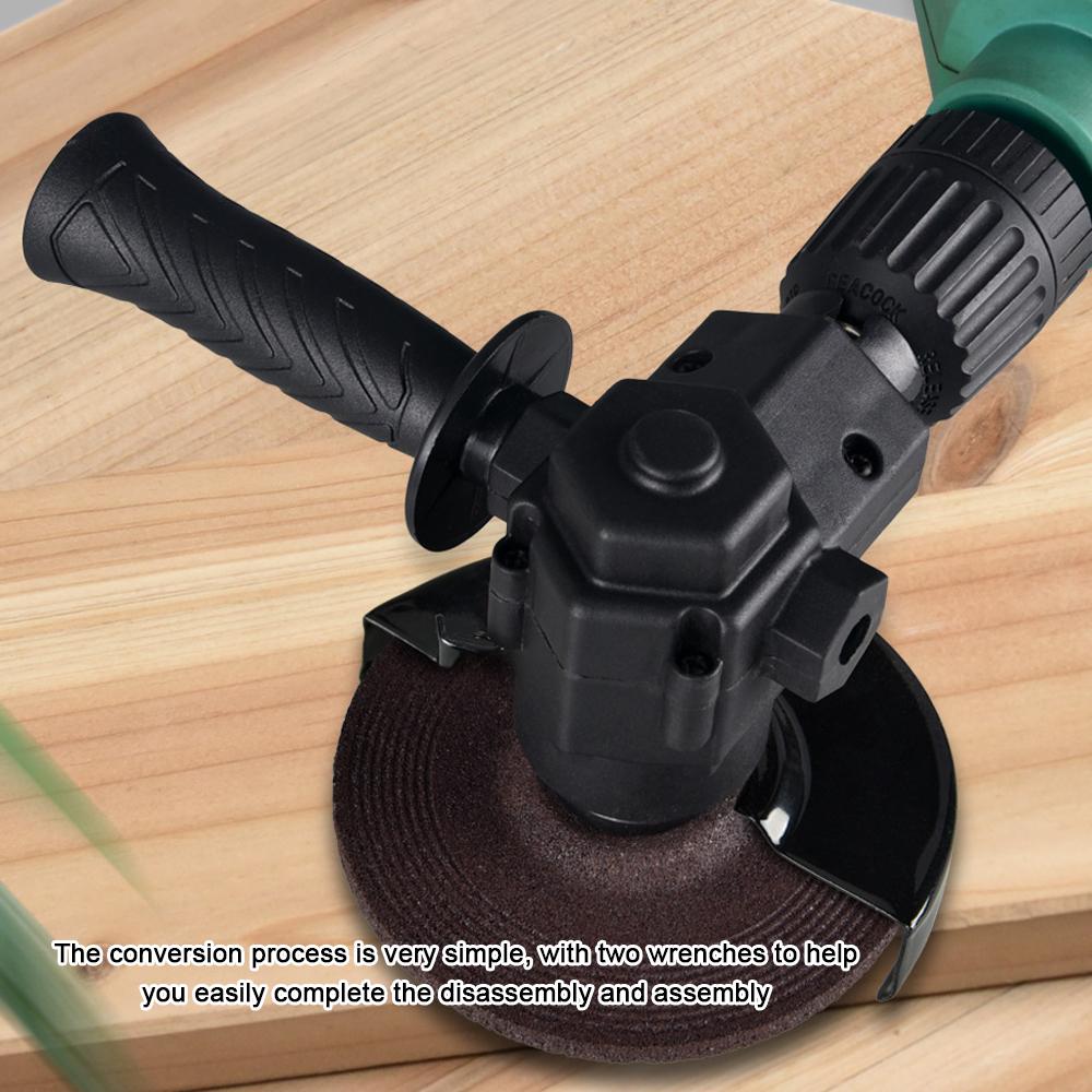 Electric Drill Modified Tool Attachment Electric Drill to Electric Angle Grinder Accessories Set Practical Home DIY Conversion Attachment