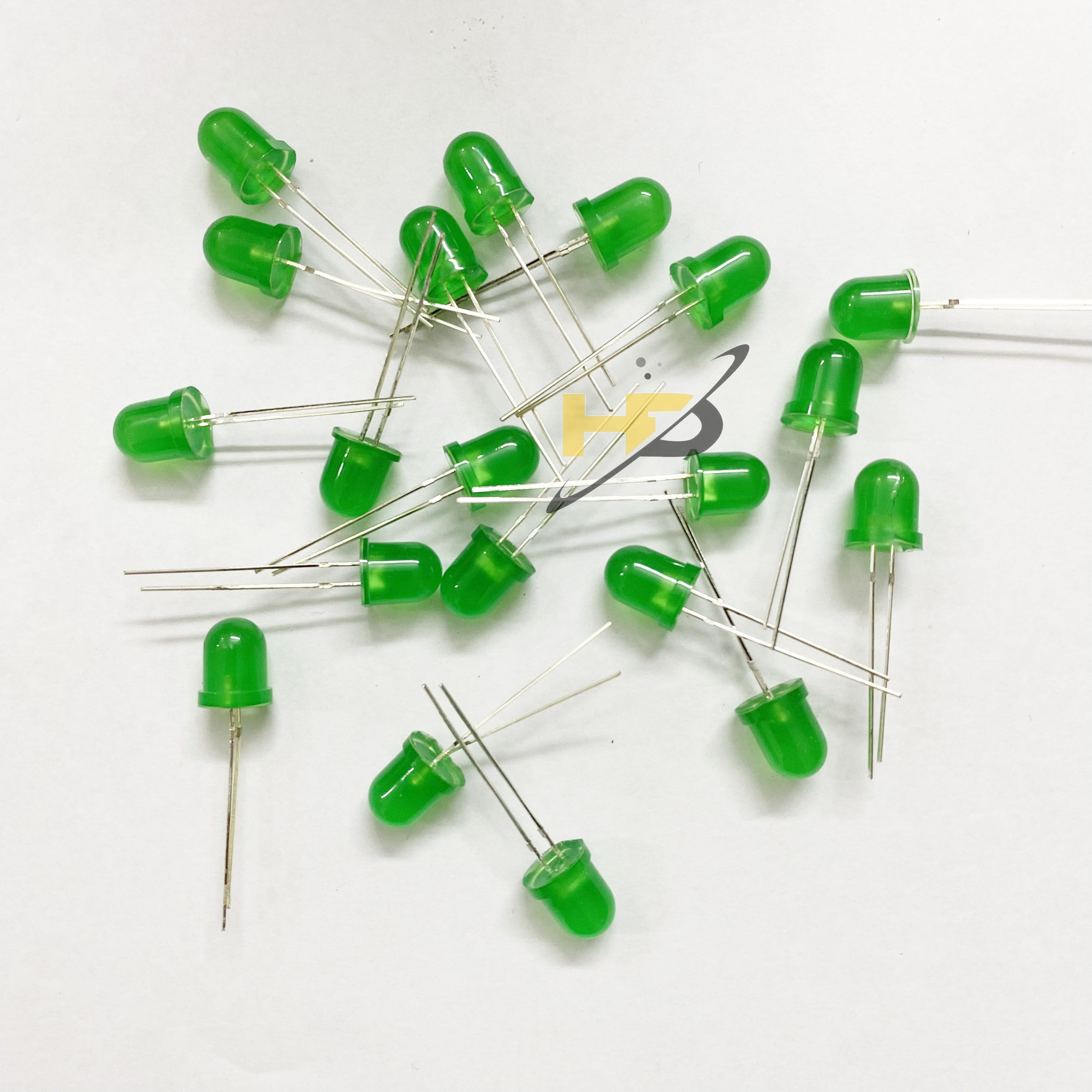 Combo 10 Chiếc Bóng Led 8mm Phi 8 Màu Xanh Lá Siêu Sáng 2 Chân Cắm