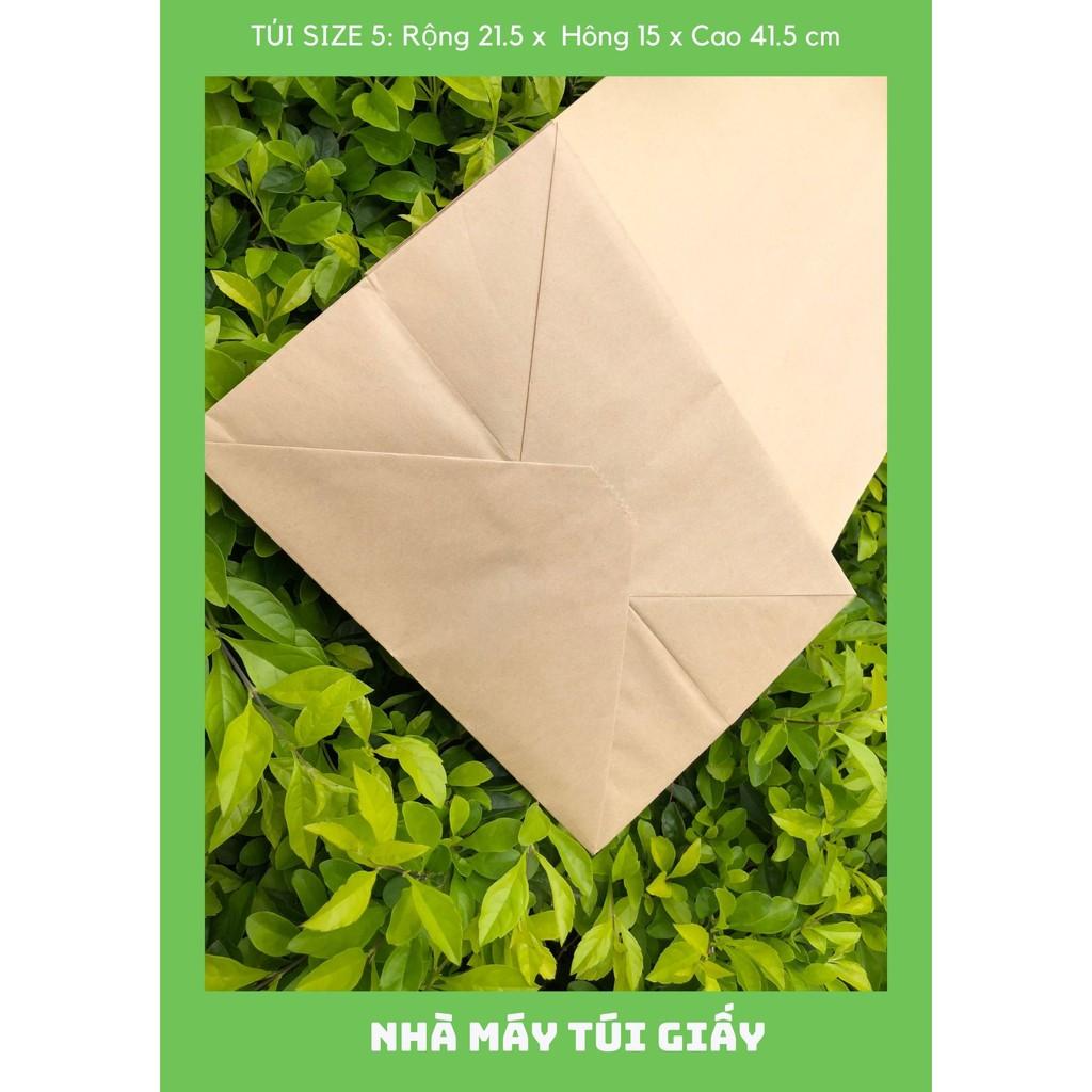 300 chiếc TÚI GIẤY KRAFT SIZE 5-21,5x15x41,5cm KHÔNG QUAI