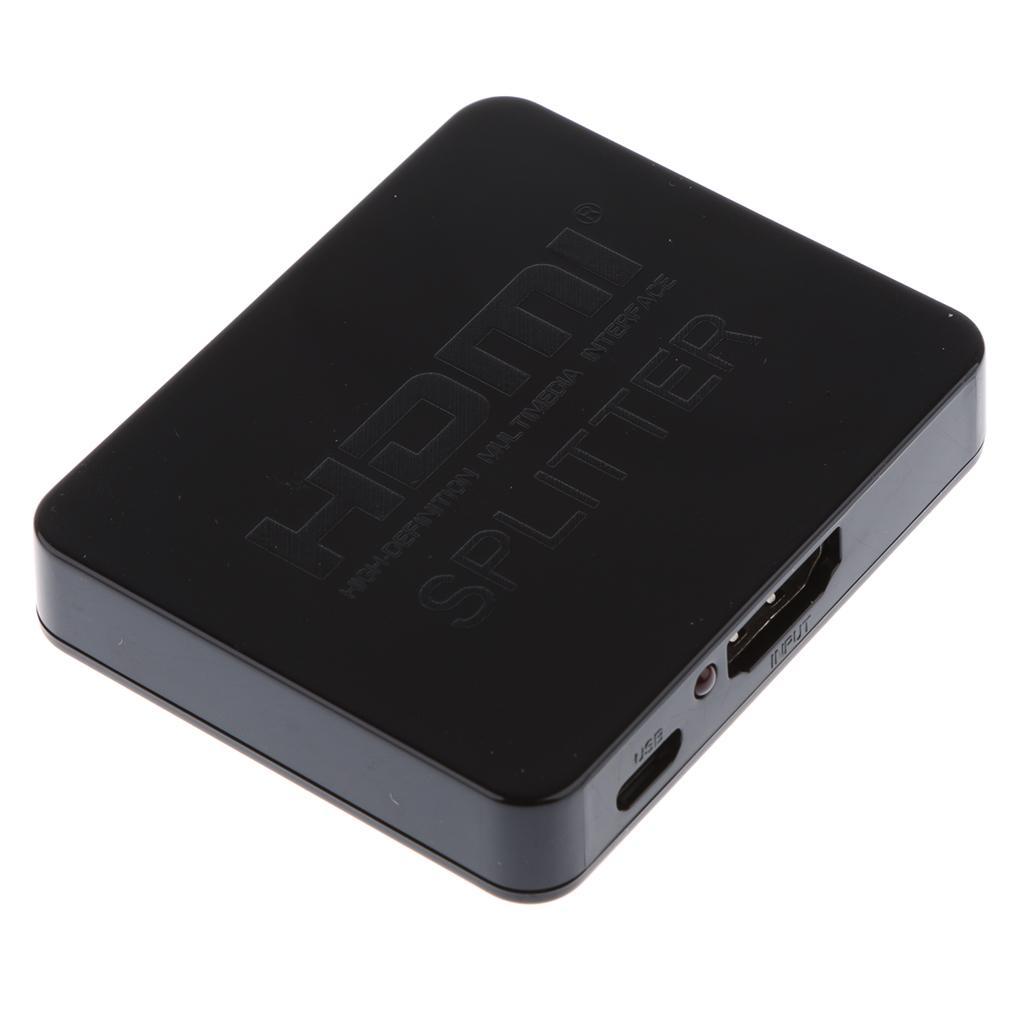 1080P 3D Mini 2 Port HDMI Splitter Switcher 1x2 1 in 2 out HDMI Distributor Splitter for HDTV PS3 XBox