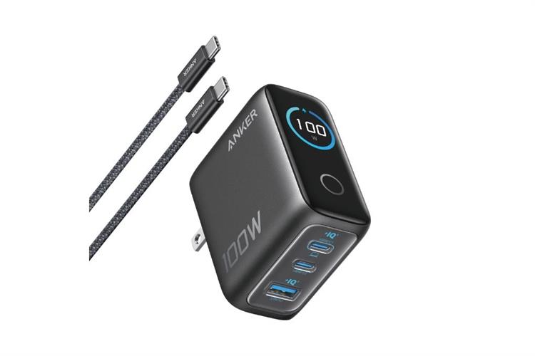 Adapter Sạc Nhanh Anker 2C1A 100W Màn Hình LED Kèm Cáp USB-C B121B - GiaPhucStore | Hàng Chính Hãng