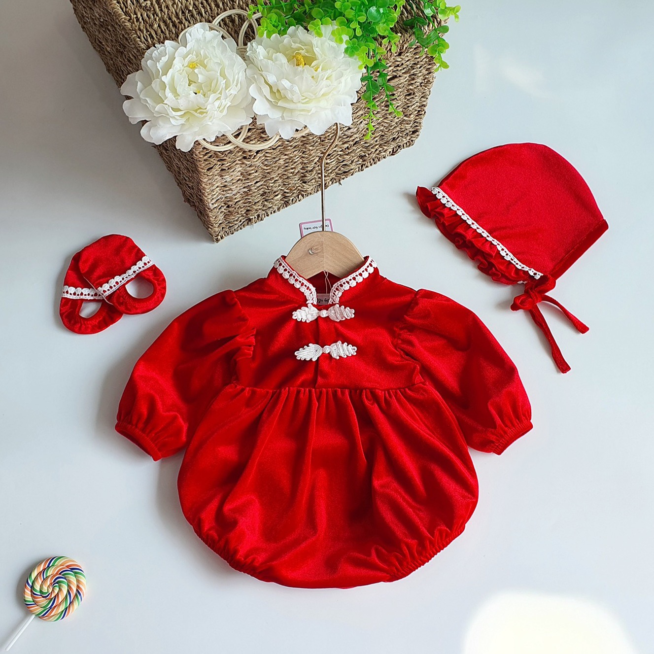 Body Cổ Tàu Bé Gái 3 Đến 12kg Chất Ren Nhật Dập Hoa Nổi CAO CẤP